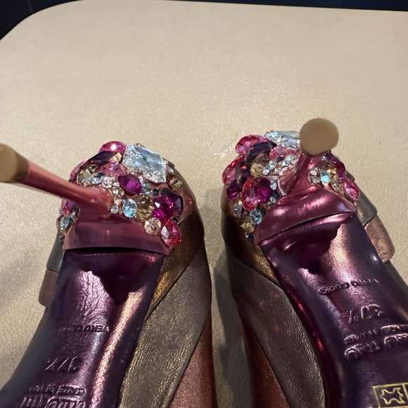 Miu Miu jewelled back heels - Picture 4 of 7